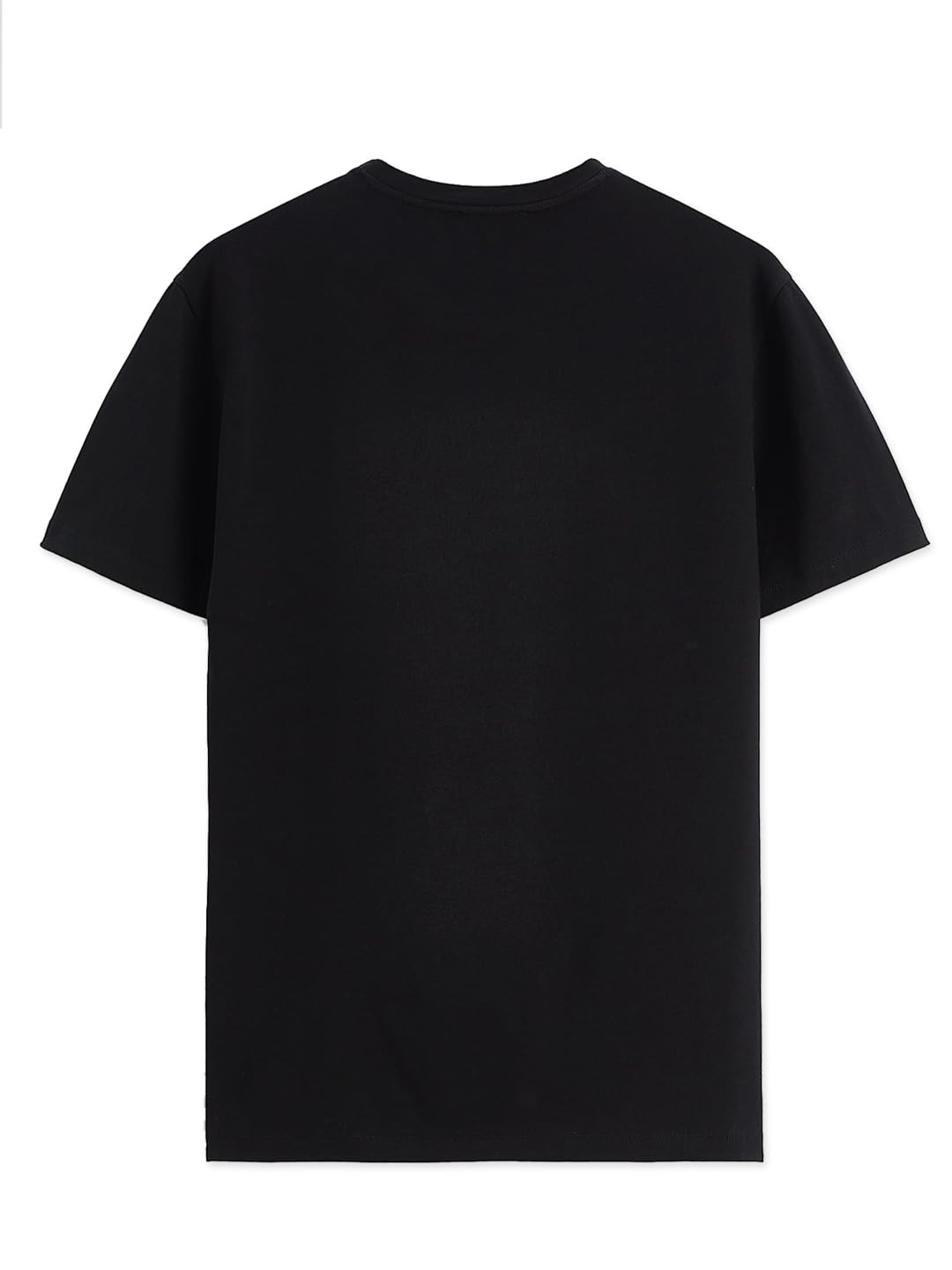 ADRO Guitar Design Printed T-Shirt for Men - 100% Cotton, Regular Fit, Soft Breathable Fabric. (RN23-M-GTR-BL_Black)