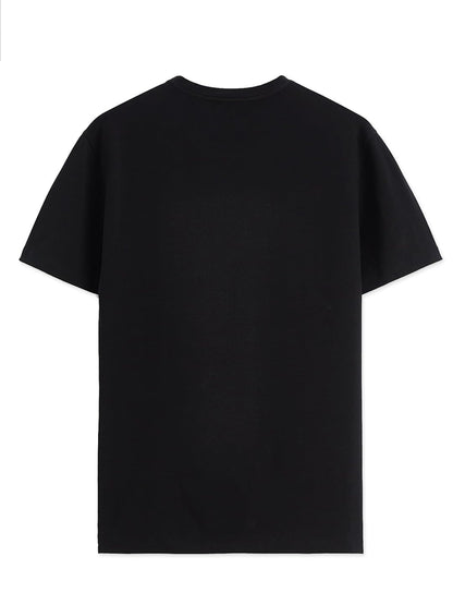 ADRO Guitar Design Printed T-Shirt for Men - 100% Cotton, Regular Fit, Soft Breathable Fabric. (RN23-M-GTR-BL_Black)