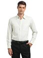 Turtle Men 100% Cotton Slim Fit Light Green Check Full Sleeve Formal Shirt