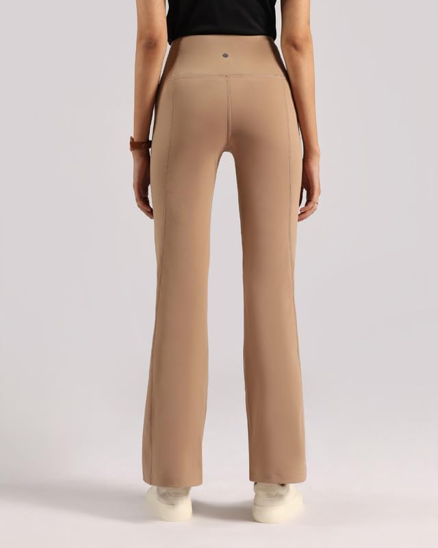 BlissClub Ultimate Flare Pants Lite for Women Above 55 ft Tall | High Waist Trousers and Formal Pants for Office wear | Comfort