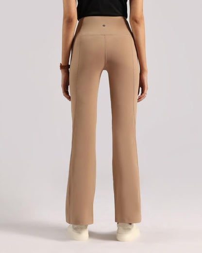 BlissClub Ultimate Flare Pants Lite for Women Above 55 ft Tall | High Waist Trousers and Formal Pants for Office wear | Comfort