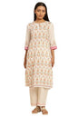 W for Woman W Women Multicolour Floral Print Cotton A-Line Kurta