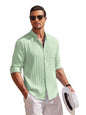 Leriya Fashion Mens Solid Regular Fit Shirt (LF-MS-6242_Green