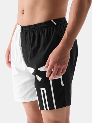 The Souled Store Official Marvel: Punisher Men And Boys Black And White Graphic Printed Boxer Shorts