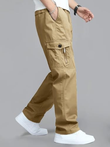 Tagas Men Cotton Cargo Trouser ||MenS Relaxed Fit Cargo|| MenS Multi Pocket Cargos Pants||Mc-16 Khakhi