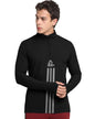Eyebogler Men Polo Neck Graphic Printed Full Sleeve Regular Fir T-Shirt Black