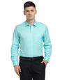 Turtle Men Cotton Solid Slim Fit Formal Shirts Green