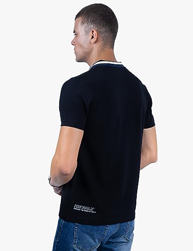REVOLT Solid Slim Fit Men's 100% Cotton Polo T-Shirt-with Logo Branding