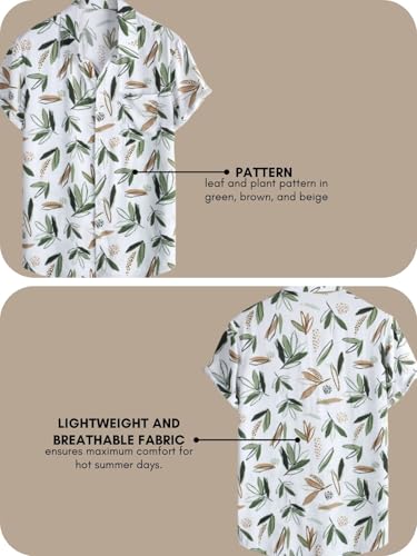 Leriya Fashion MenS Casual Cotton Shirt  Button Down Summer ShirtS For Men | Lightweight Textured Fabric | Perfect For Daily &