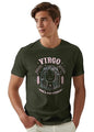 Peppyzone Mens Regular Fit T-Shirt (PZ-ZodiacVirgo6012_Olive