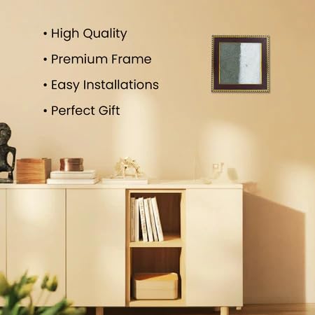Astrotalk Dhan Varsha Frame with Pyrite & Selenite | Vastu Items for Wealth & Positivity | Wall Decor items Living Room | Raw Pyrite Frame for Wall | Gift for Man & Woman | 19x19x1 cm | 1 Piece