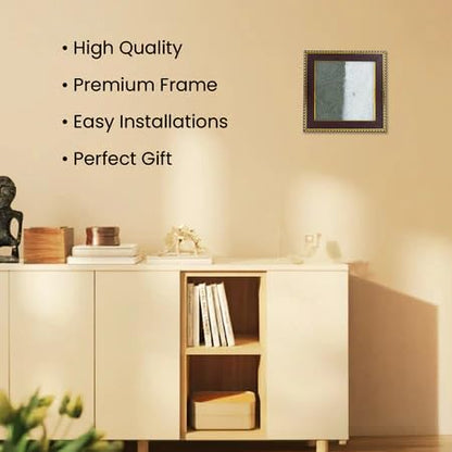 Astrotalk Dhan Varsha Frame with Pyrite & Selenite | Vastu Items for Wealth & Positivity | Wall Decor items Living Room | Raw Pyrite Frame for Wall | Gift for Man & Woman | 19x19x1 cm | 1 Piece