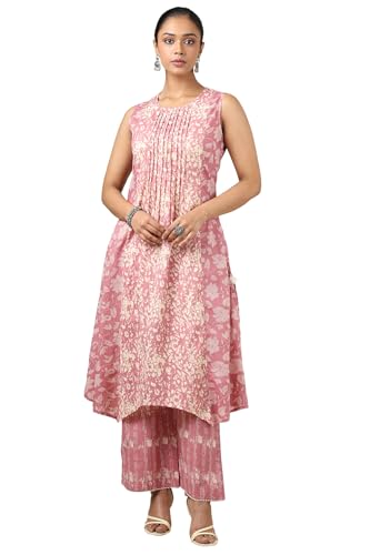 Soch WomenS Cotton Dobby Kurta Set (Cws5Ks10779_Onion Pink
