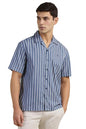 Allen Solly Men Relaxed Fit Striped Casual Cotton Half Sleeve Shirt