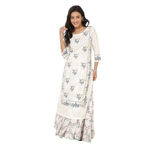 Fabindia Women's Cotton Block Print Regular Kurta