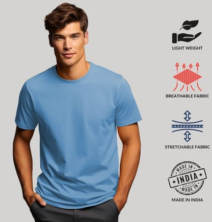 ADRO T Shirts Pack of 2 Mens Tshirts Cotton T Shirts for Men Tshirt T-Shirts Combo T Shirts Tshirts for Men Plain Solid Tshirts