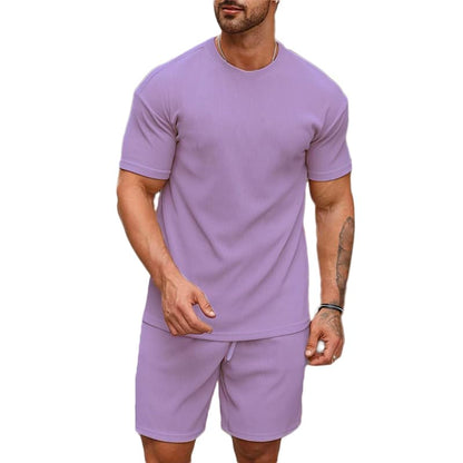 SHIENZY Mens Casual Solid Printed Night Suit Co-Ord Set || T-Shirt and Shorts Nightwear Set || Sleepwear/Loungewear for Regular
