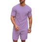SHIENZY Mens Casual Solid Printed Night Suit Co-Ord Set || T-Shirt and Shorts Nightwear Set || Sleepwear/Loungewear for Regular