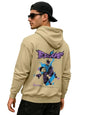Veirdo Mens Polycotton Oversized Fit Drop Shoulder Hoodie Full Sleeve Back Graphic Printed Hoodie