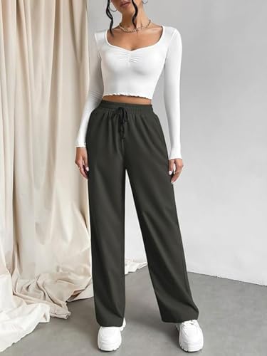 Leriya Fashion High Waist Trousers For Women  Flared Korean Style Formal Pants | Elegant Workwear For Office, College & Events (