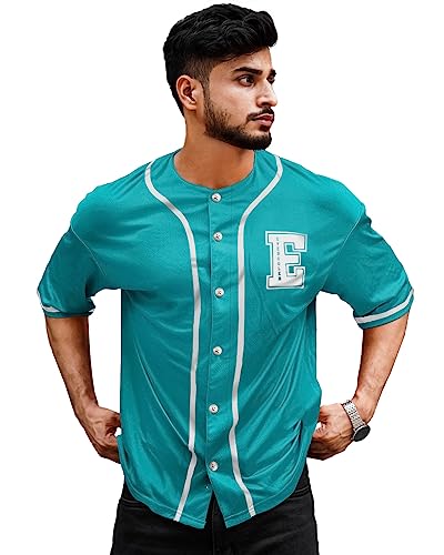 EYEBOGLER Mens Cotton Blend Round Neck Half Sleeve Oversized Printed Tshirt || Loose fit Tshirt