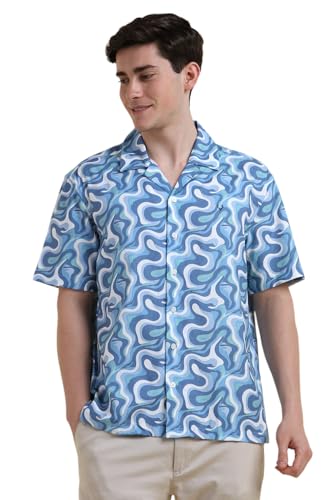 Allen Solly Men Relaxed Fit Printed Casual Short Sleeve Shirt