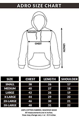 ADRO Men's Cotton Neck Hooded Sweatshirt (H20-M-BYO-SK_SkyBlue)