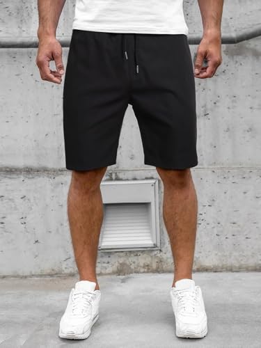Nobero MenS Bermuda Shorts (1M-Bwsh-R0036-Bl_Black / Navy Blue