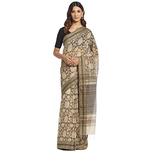 Fabindia Women Silk Hand Block Printed Sari Cotton_Freesize