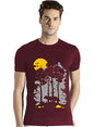 ADRO Mens Sun Printed Cotton T-Shirt (RN22-1-SUN-MR_Maroon_XL)