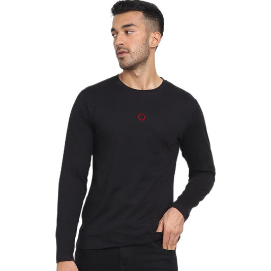Bewakoof Mens Warriors Graphic Print Black Round Neck Full Sleeve T-Shirt