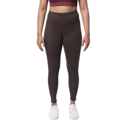 Blissclub Women Groove-in Cotton Mid Rise Skinny Leggings | High-Waist | Ankle Length | Adjustable Inner Drawcord | 2 Deep Side