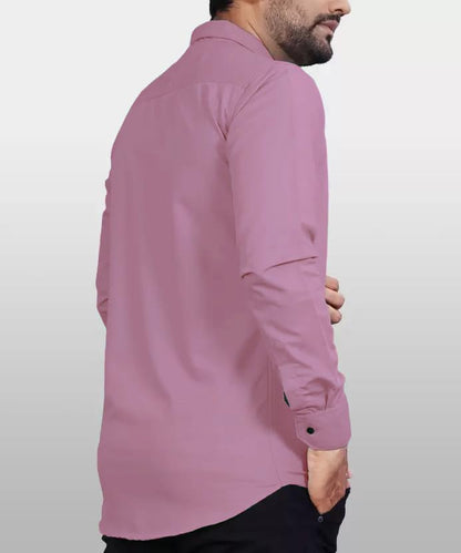 CB-COLEBROOK Mens Regular Fit Solid Soft Touch Cotton Casual Shirt with Pocket Design with Spread Collar & Full Sleeves (Availa