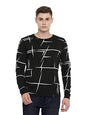 ADRO Men's Full Sleeve Cotton Printed T-Shirts (FS-4-AOP04-BL_Black_XL)