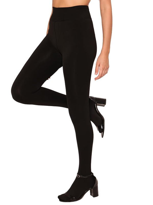 Clovia Womens Fleece-Lined Stockings in Black (ST0068A13_Black_Free Size)