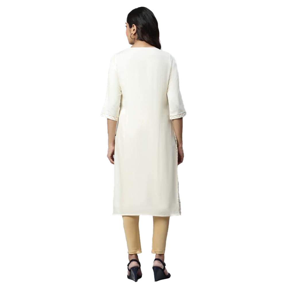 Aurelia Floral Viscose Rayon Round Neck Women's Kurtas