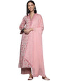 Varanga Women V Neck Collar Kurta Paired With Tonal Dupatta And Tonal Bottom.