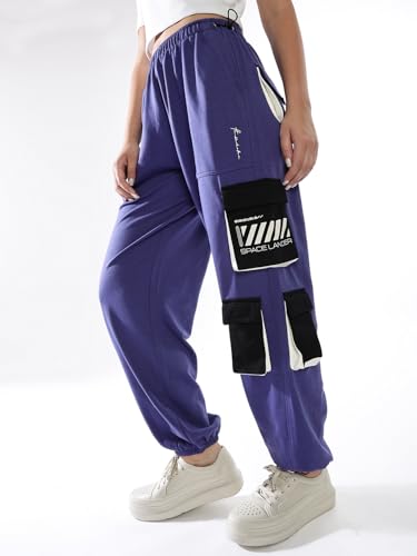 Hubberholme Women Printed Jogger High-Rise Casual Track Pants 13