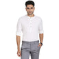 Turtle Men Knitted White Solid Kurta Full Sleeve Ceremonial Shirt
