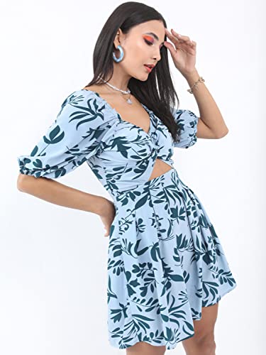 Ketch Polyester Womens Short Sleeve Casual Fit Dress Midi Khj6000239_Blue