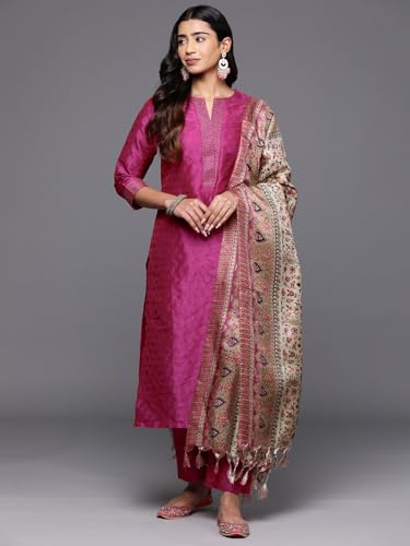 Varanga WomenS Silk Blend Kurta Set (Frl_Vskd32018_Vardup022_Pink