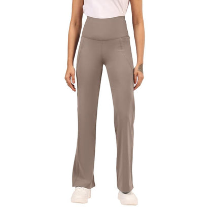 BlissClub Ultimate Flare Pants for Women Above 55 ft Tall | Ribbed Waistband, 4 Pockets | High Waist Trousers and Formal Pants