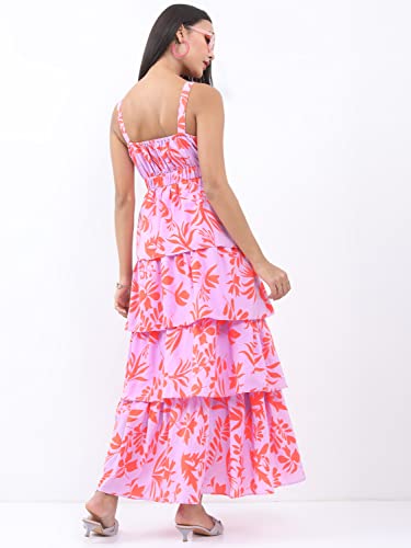 Ketch WomenS Polyester A-Line Maxi Casual Dress (Khj6000236_Lilac
