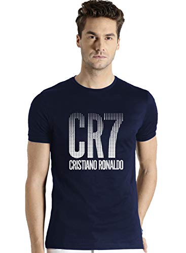 ADRO Design Printed Navy Blue T-Shirt for Men & Women (RNR-M-CR07-NB_Navy_XL)