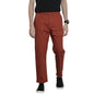 The Indian Garage Co Men Relaxed Fit Solid Mid-Rise Trousers Burnt Orange