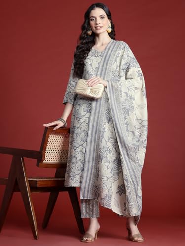 Womanista Women's Cotton Blend Kurta Set