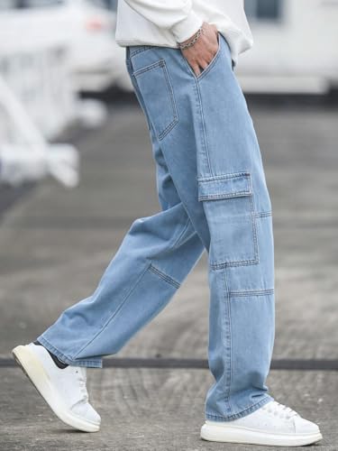 GRECIILOOKS Mens Regular Jeans (GL-DP-MJ-08_Blue