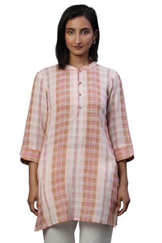 Aurelia Women's Checked Cotton Straight Kurti