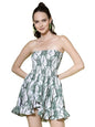 OOMPH! Womens Western & Fusion wear Smocked Mini Dress for Women Western, Green - md940
