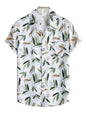OM SAI LATEST CREATION Shirt for Men || Rayon Shirts for Men || Tropical Leaf Printed Short Sleeve & Spread Collar Shirts for Bo